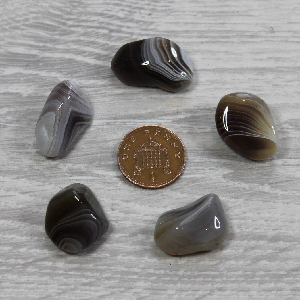GREY BOTSWANA AGATE Tumblestone image 2