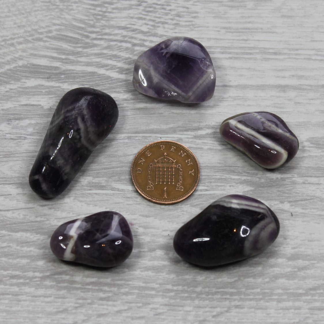 AMETHYST (Banded) Tumblestone image 2