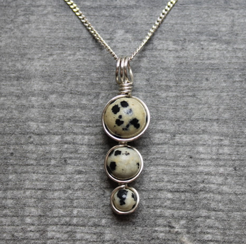 DALMATIAN JASPER Pendant - Sterling Silver
