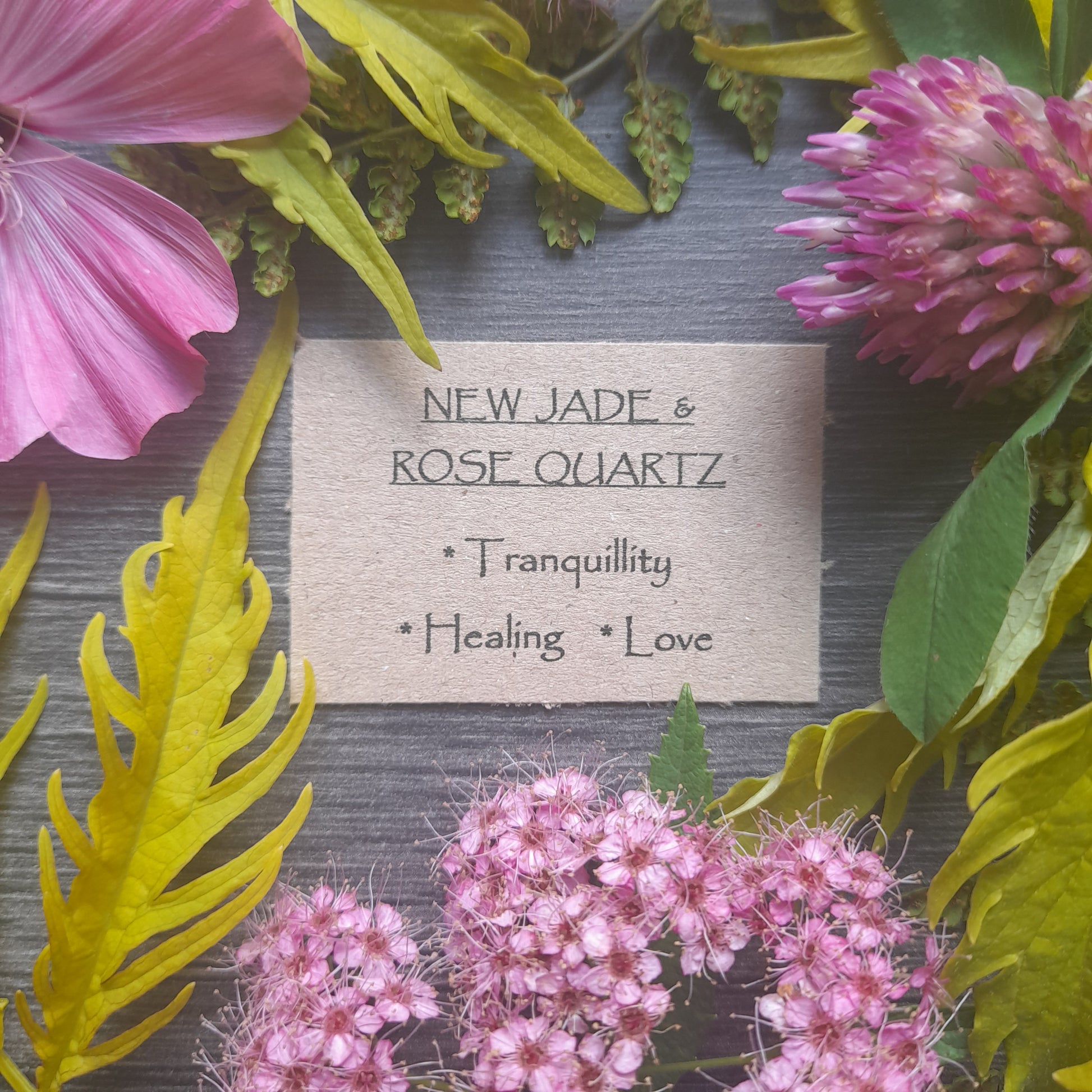 NEW JADE & ROSE QUARTZ Pendant - Sterling Silver image 6