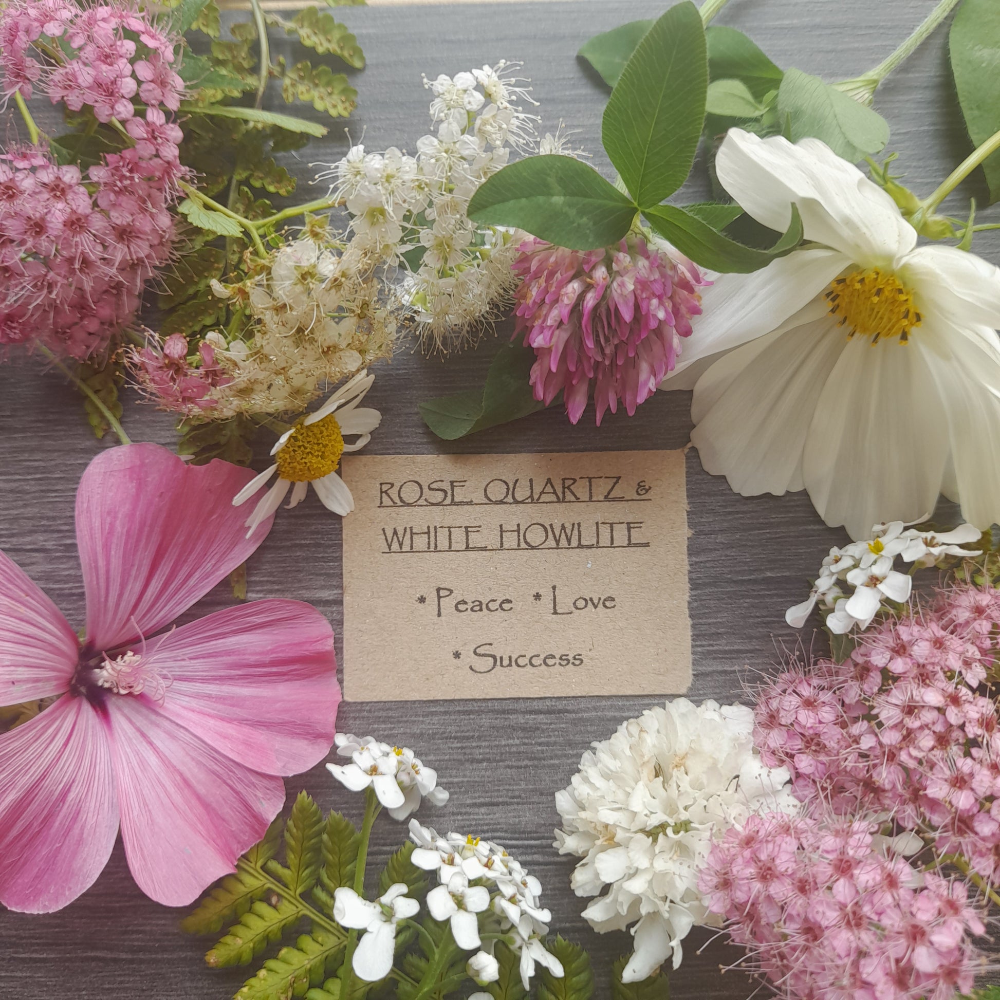 ROSE QUARTZ & WHITE HOWLITE Bracelet - Sterling Silver image 4