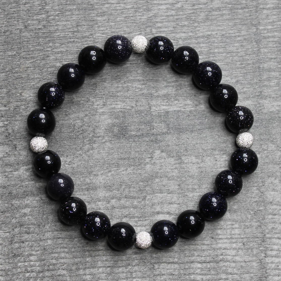 BLUE GOLDSTONE Bracelet - Sterling Silver image 1