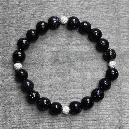 BLUE GOLDSTONE Bracelet - Sterling Silver image 1