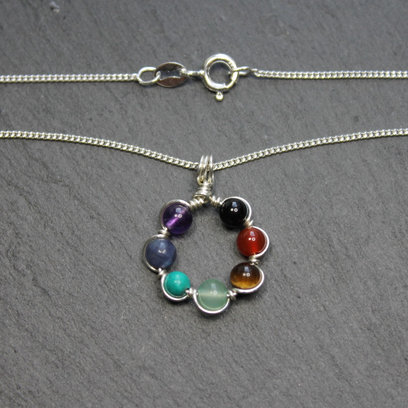GEMSTONE CHAKRA Pendant - Sterling Silver image 2