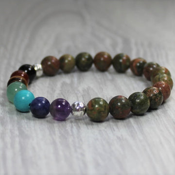 UNAKITE Chakra Bracelet image 0