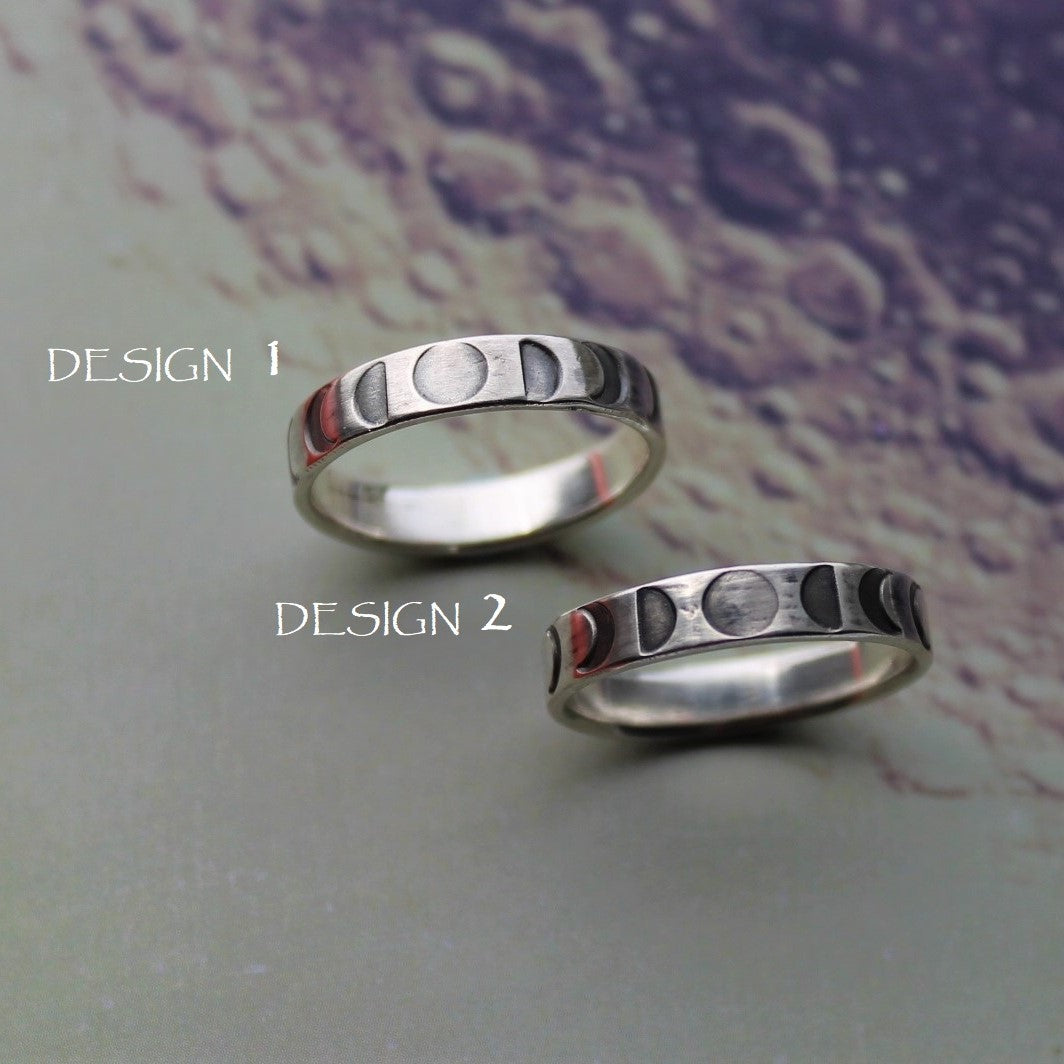 MOON PHASE Ring - Sterling Silver image 4
