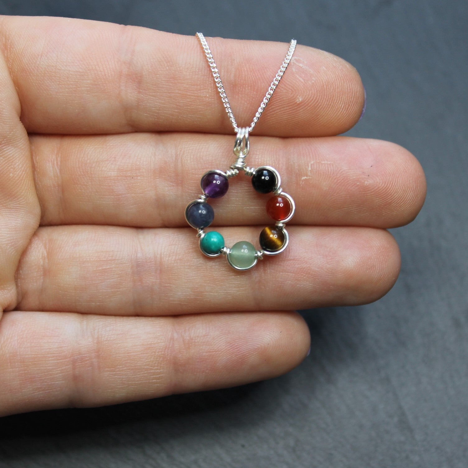 GEMSTONE CHAKRA Pendant - Sterling Silver image 3
