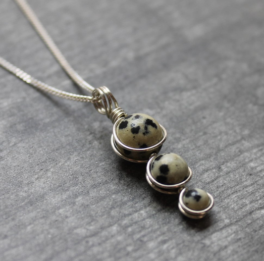 DALMATIAN JASPER Pendant - Sterling Silver