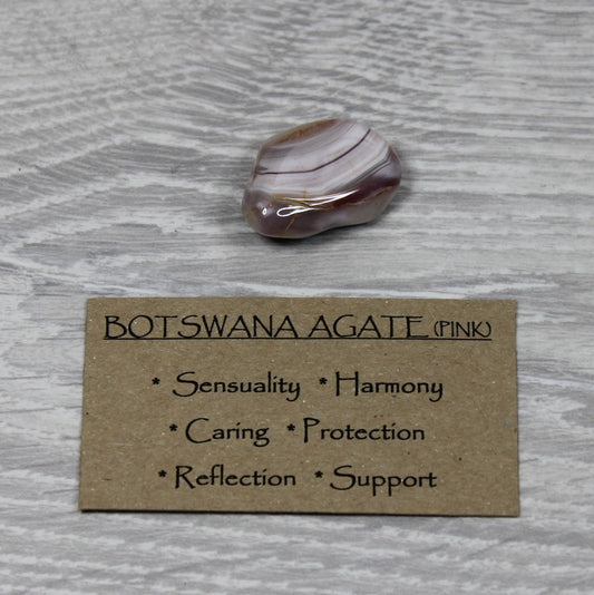 PINK BOTSWANA AGATE Tumblestone image 1