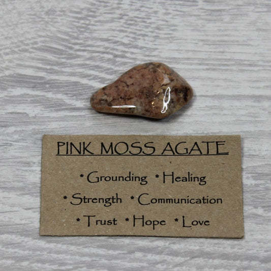 PINK MOSS AGATE Tumblestone image 1