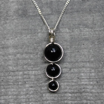 BLACK ONYX Pendant - Sterling Silver