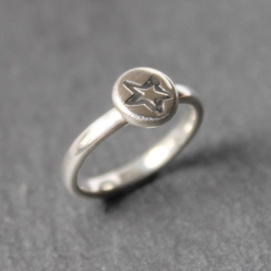 STAR Pebble Ring - Sterling Silver image 1