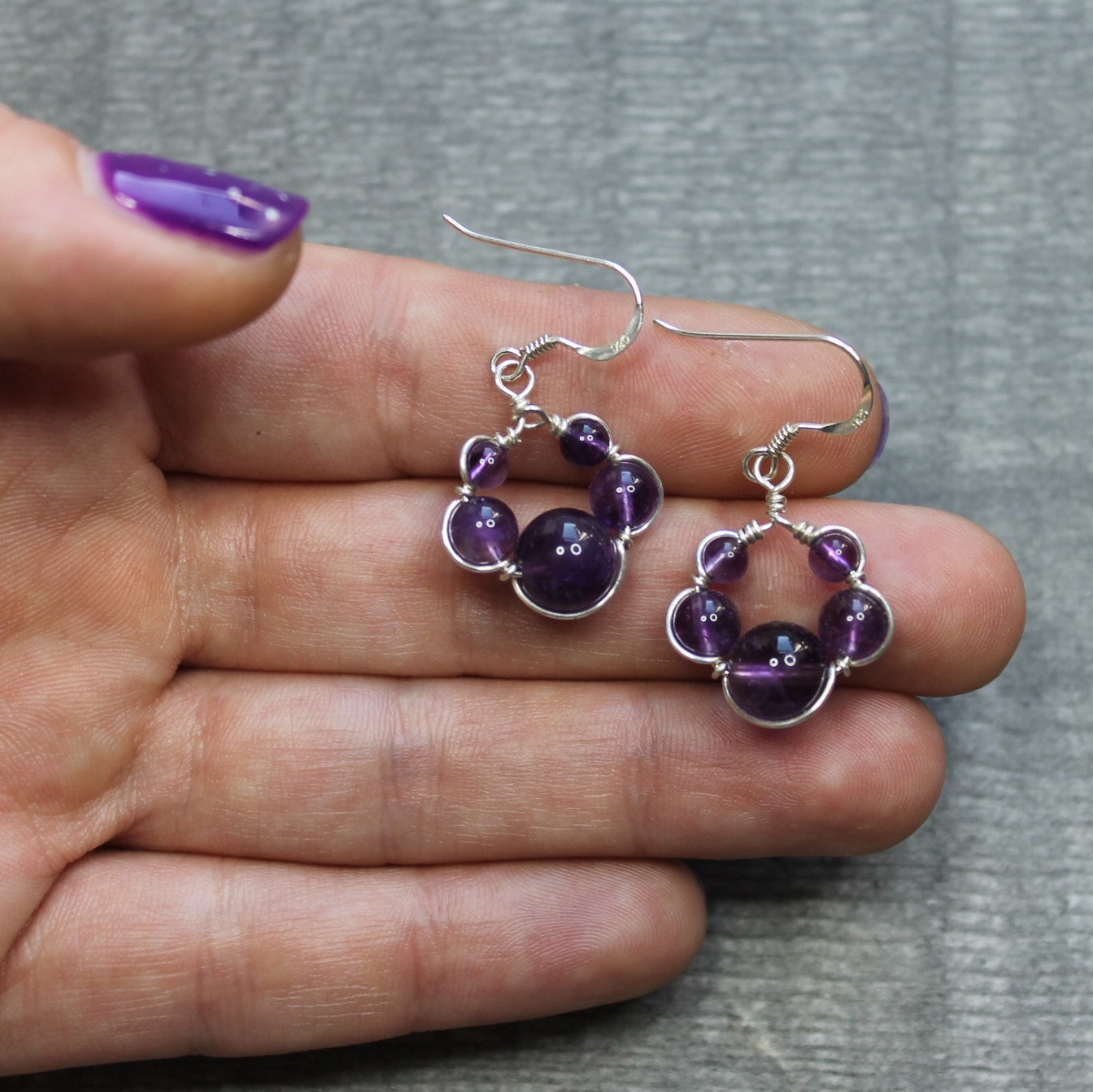 AMETHYST Earrings - Sterling Silver image 3