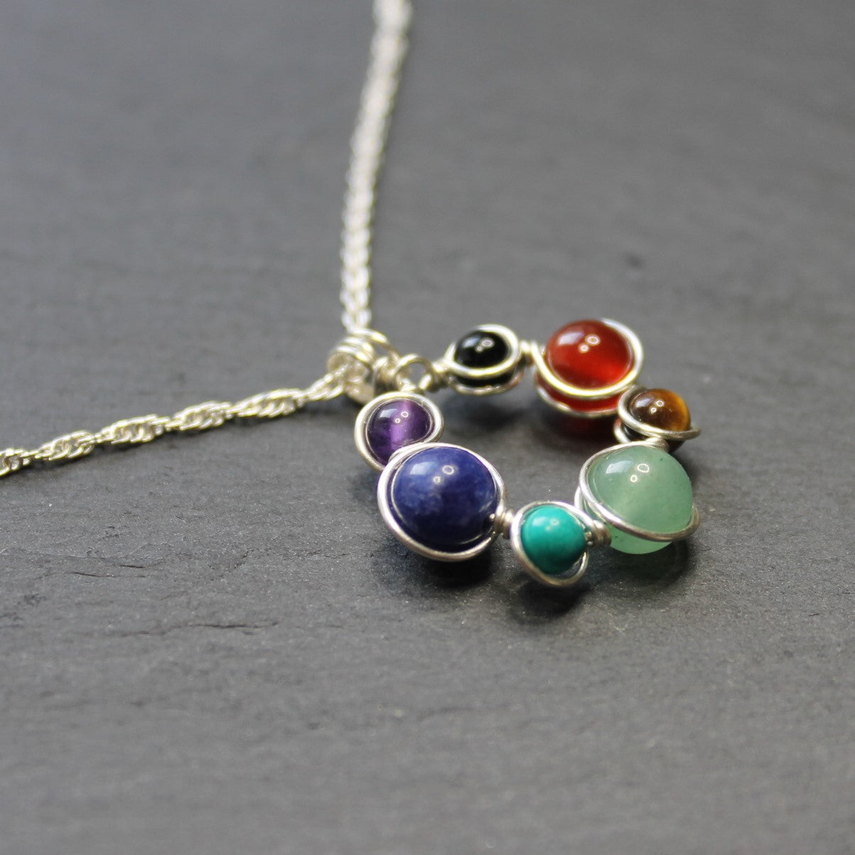 GEMSTONE CHAKRA Pendant - Sterling Silver image 1