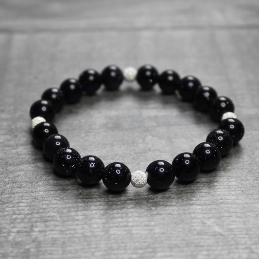 BLUE GOLDSTONE Bracelet - Sterling Silver image 0