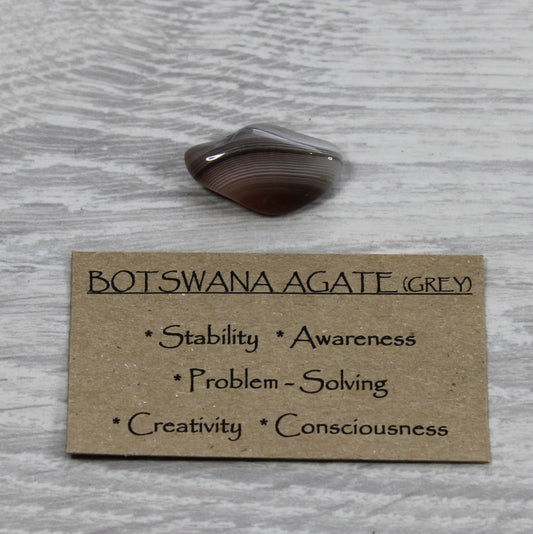 GREY BOTSWANA AGATE Tumblestone image 1