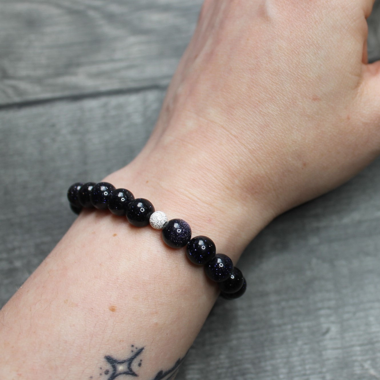 BLUE GOLDSTONE Bracelet - Sterling Silver image 4