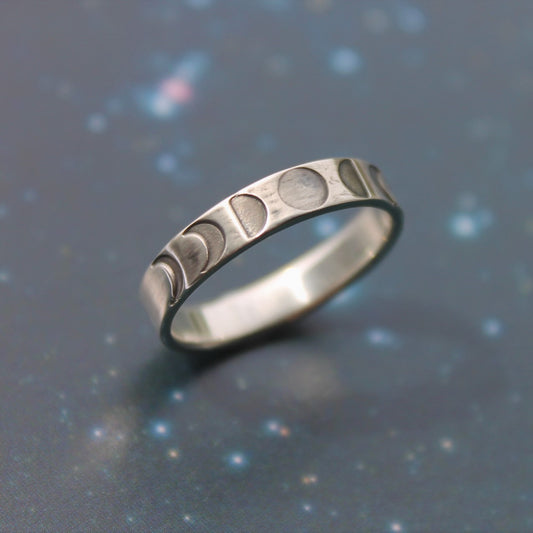 MOON PHASE Ring - Sterling Silver image 0