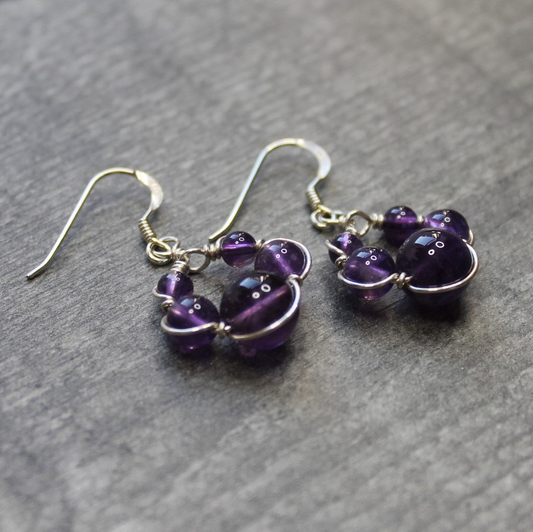 AMETHYST Earrings - Sterling Silver