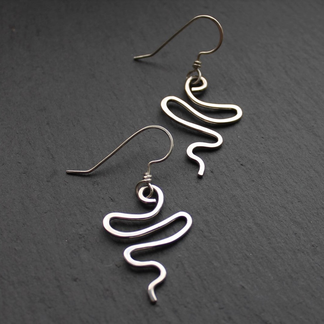 SQUIGGLE Earrings - Sterling Silver image 3