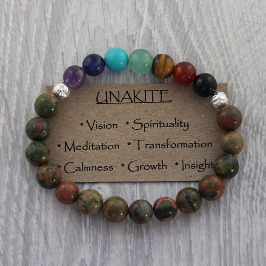 UNAKITE Chakra Bracelet image 1