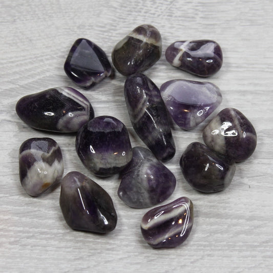 AMETHYST (Banded) Tumblestone image 0
