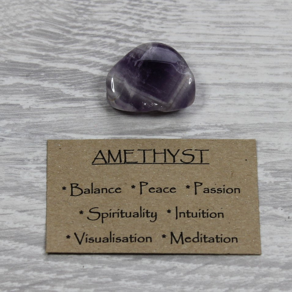 AMETHYST (Banded) Tumblestone image 1