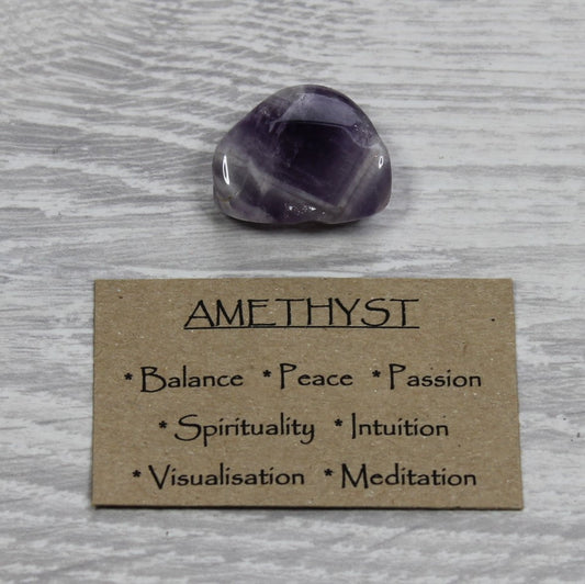 AMETHYST (Banded) Tumblestone image 1