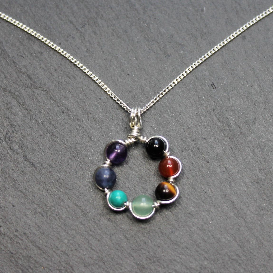 GEMSTONE CHAKRA Pendant - Sterling Silver image 0