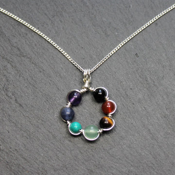 GEMSTONE CHAKRA Pendant - Sterling Silver image 0