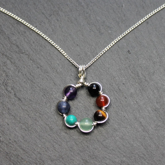 GEMSTONE CHAKRA Pendant - Sterling Silver image 0