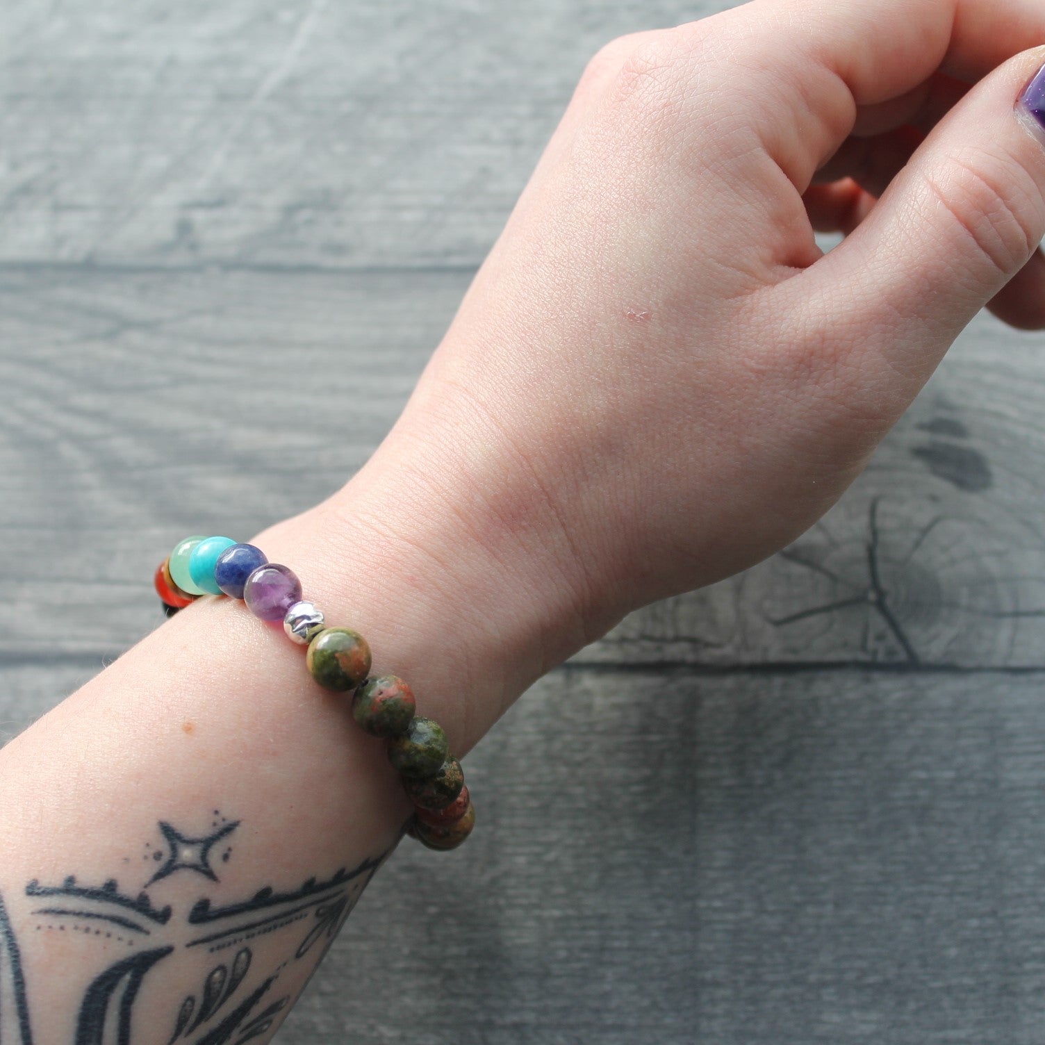 UNAKITE Chakra Bracelet image 2