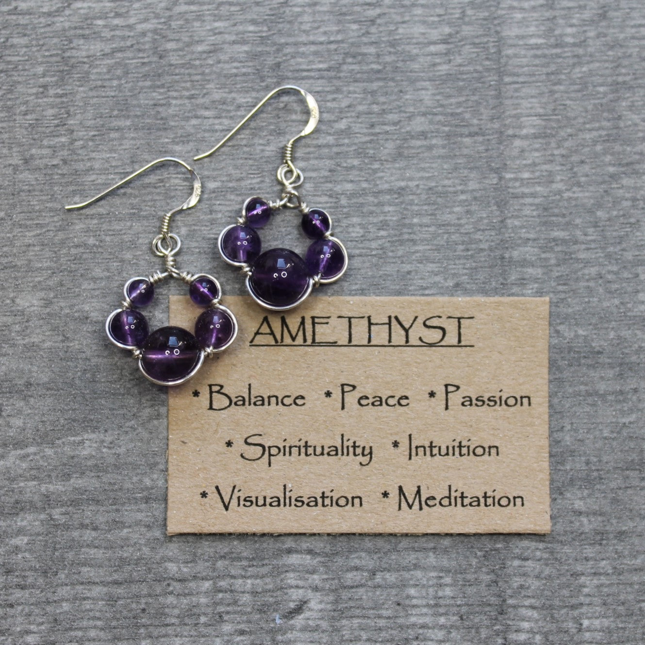 AMETHYST Earrings - Sterling Silver image 2