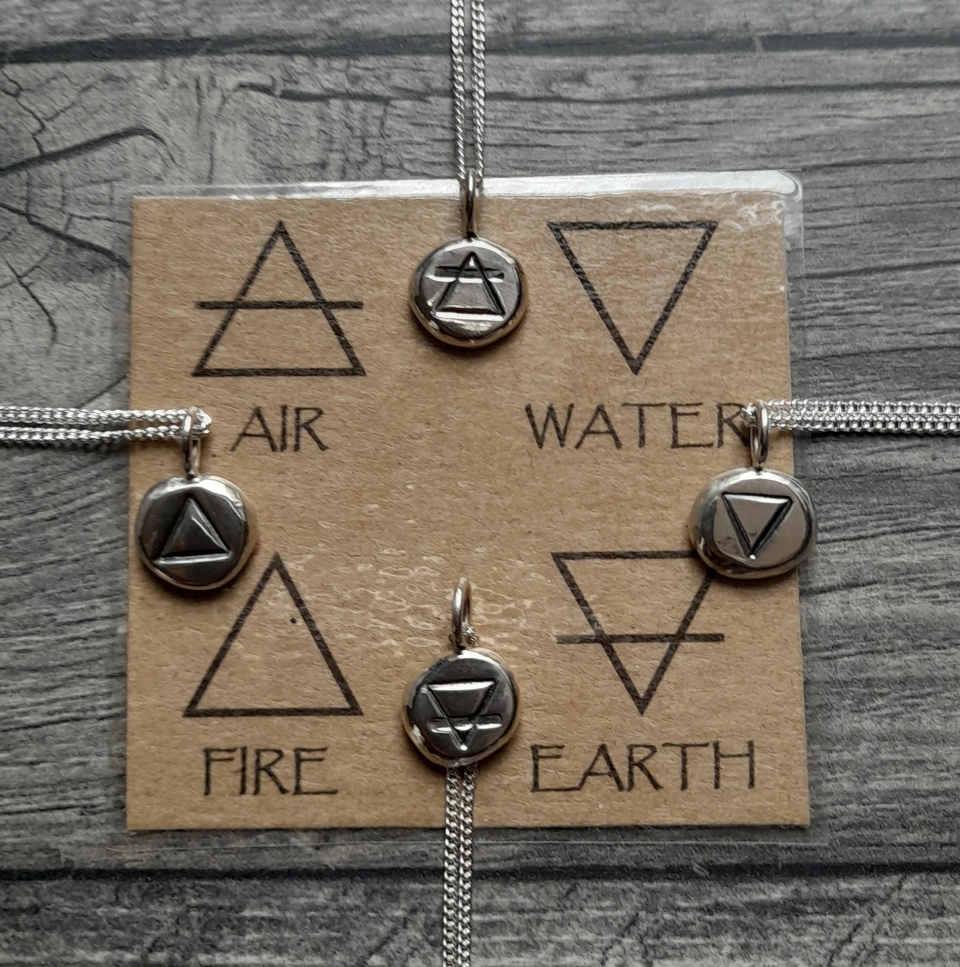 ELEMENT Pendant (Earth, Air, Fire, Water) - Sterling Silver image 1