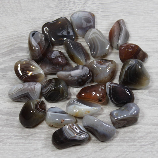 GREY BOTSWANA AGATE Tumblestone image 0