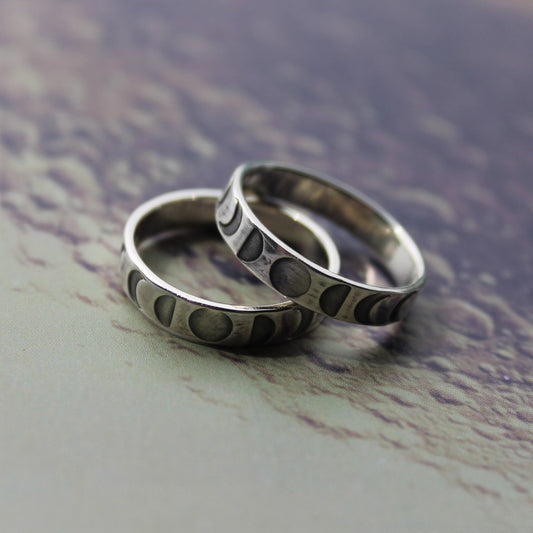 MOON PHASE Ring - Sterling Silver image 1