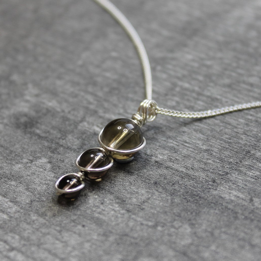 SMOKY QUARTZ Pendant - Sterling Silver