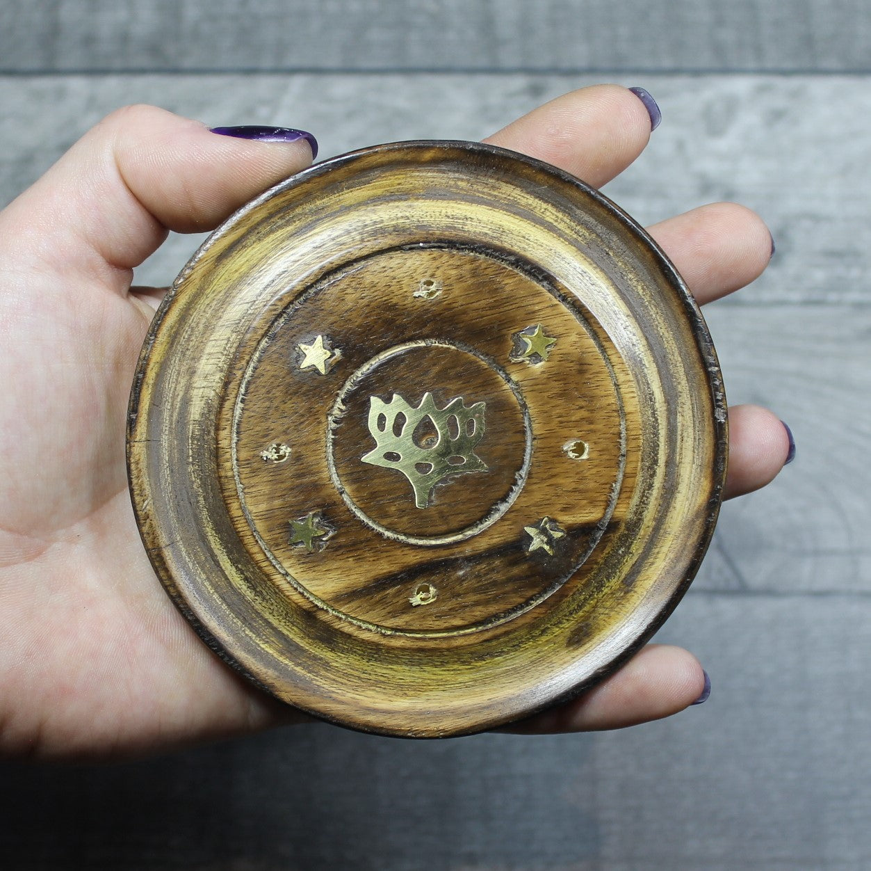 Mango Wood Ash Catcher - LOTUS image 1