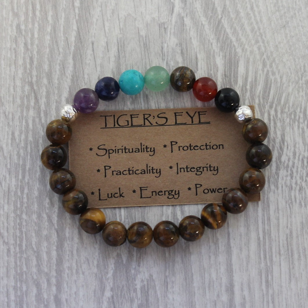 TIGER'S EYE Chakra Bracelet image 1