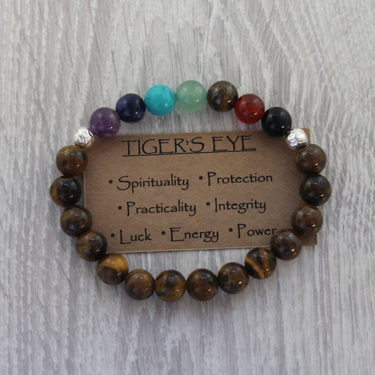TIGER'S EYE Chakra Bracelet image 1