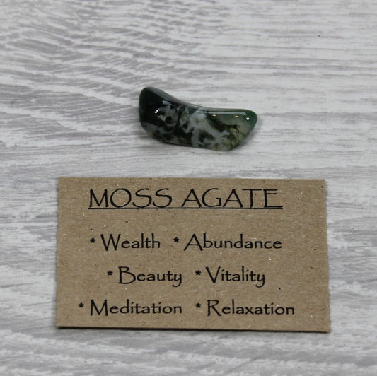 GREEN MOSS AGATE Tumblestone image 1