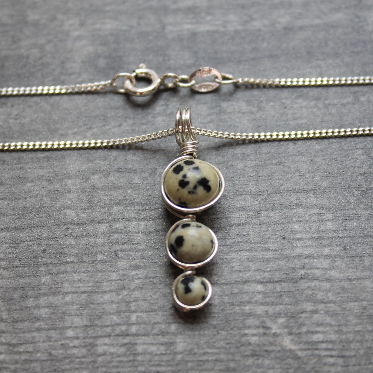 DALMATIAN JASPER Pendant - Sterling Silver image 3