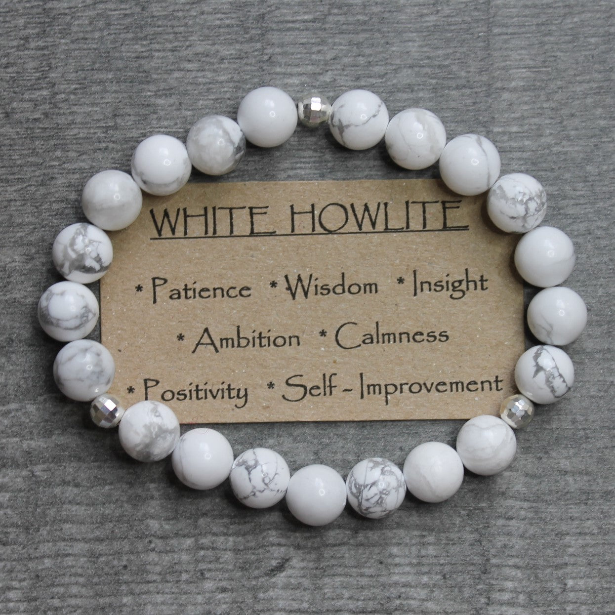 WHITE HOWLITE Bracelet - Sterling Silver image 3