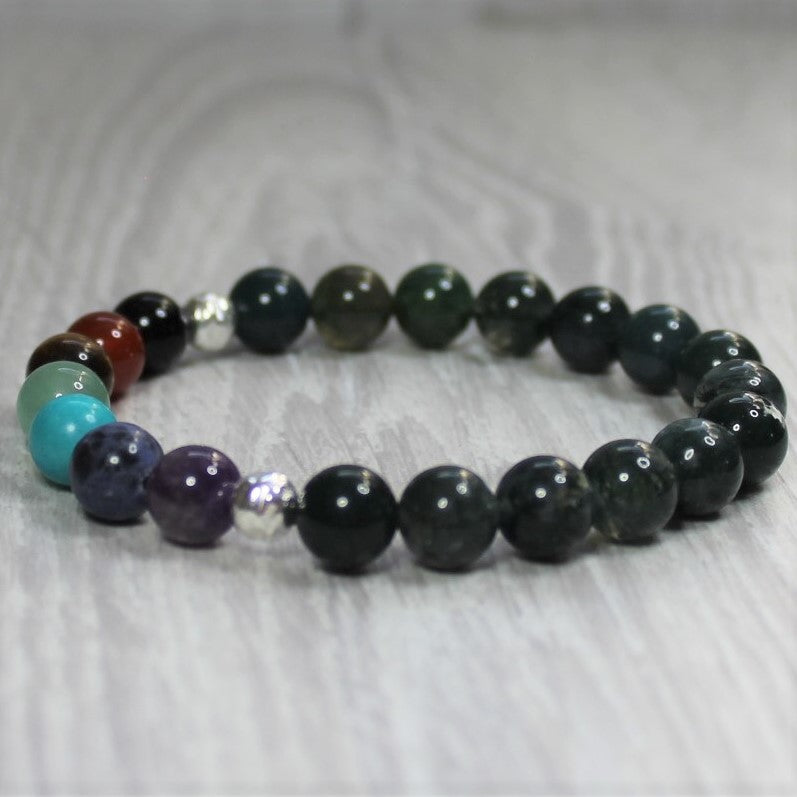 MOSS AGATE Chakra Bracelet image 0
