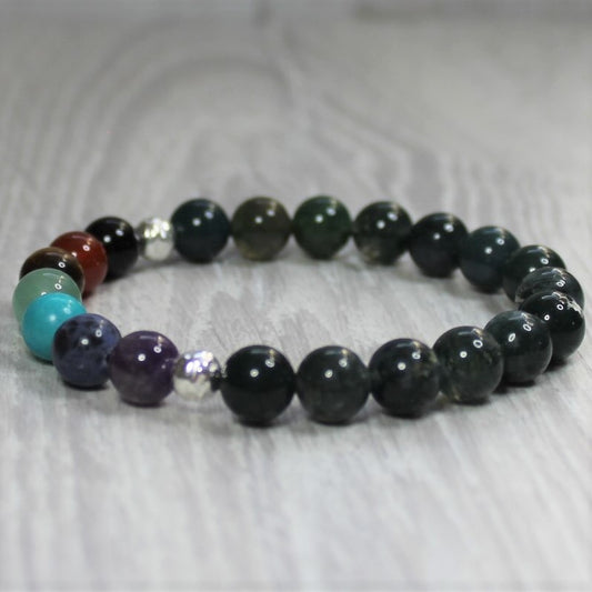 MOSS AGATE Chakra Bracelet image 0