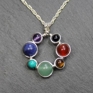 GEMSTONE CHAKRA Pendant - Sterling Silver