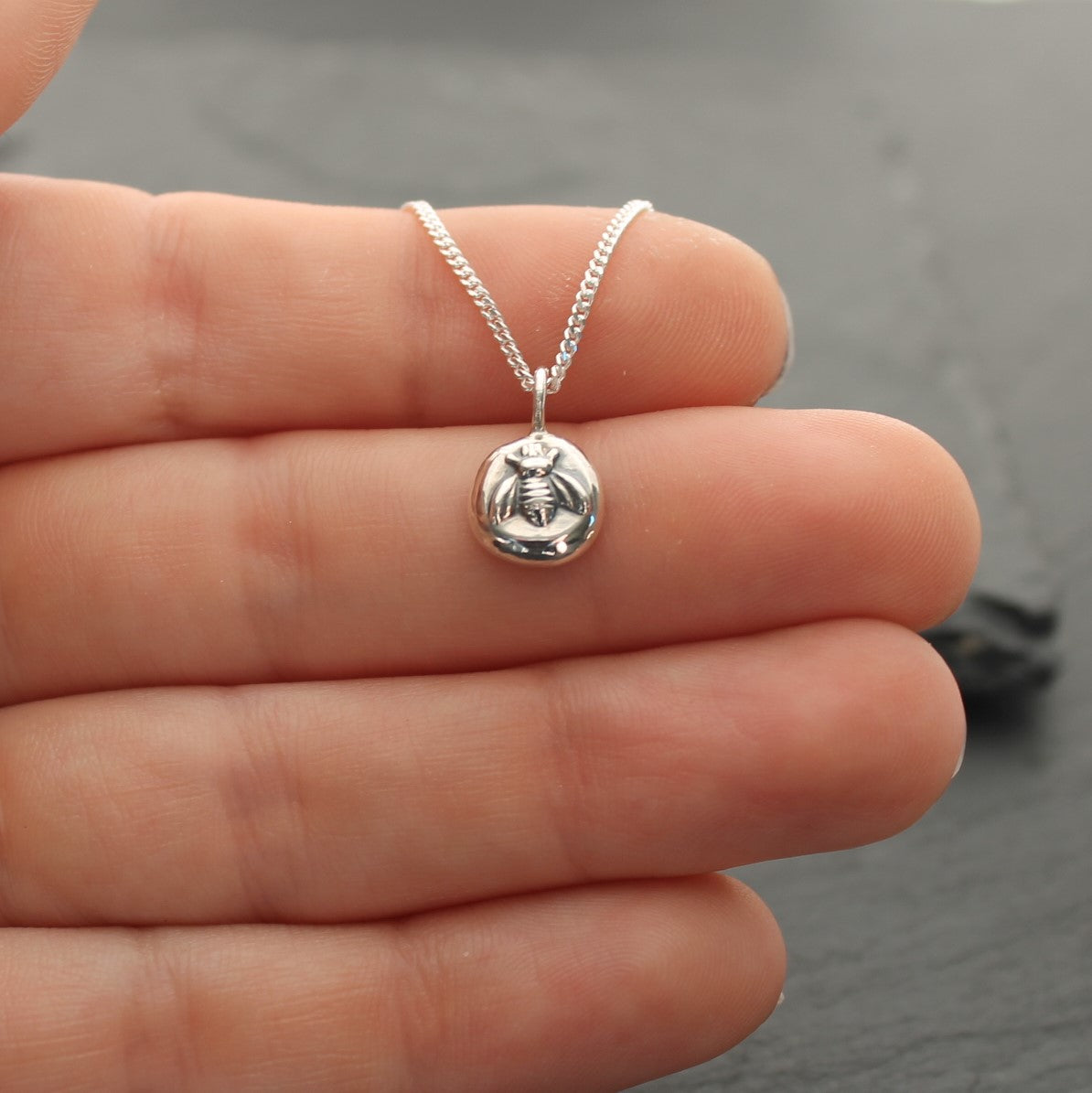 BEE Pebble Pendant - Sterling Silver image 2