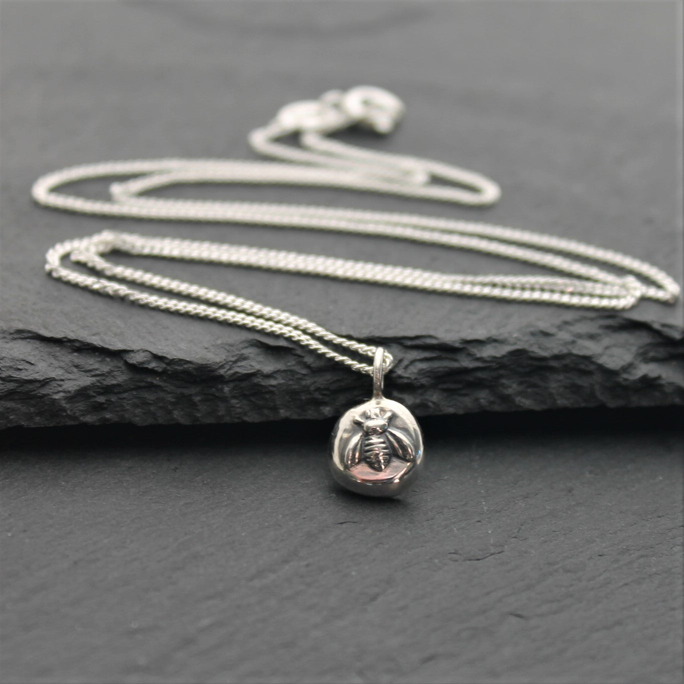 BEE Pebble Pendant - Sterling Silver image 1