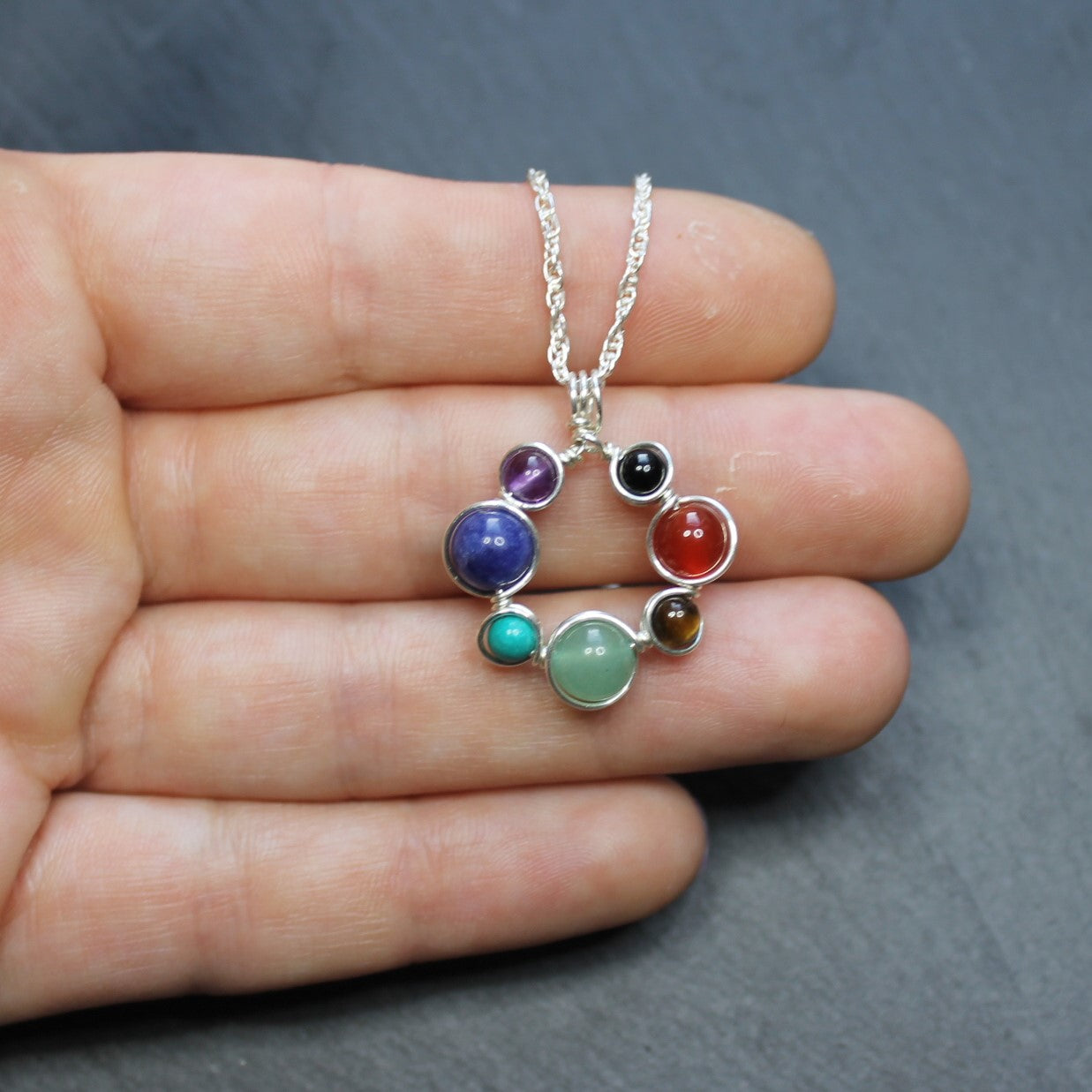 GEMSTONE CHAKRA Pendant - Sterling Silver image 3