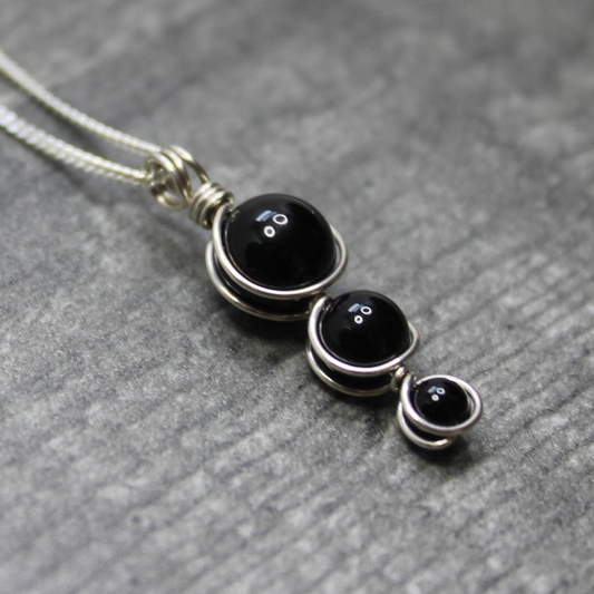BLACK ONYX Pendant - Sterling Silver